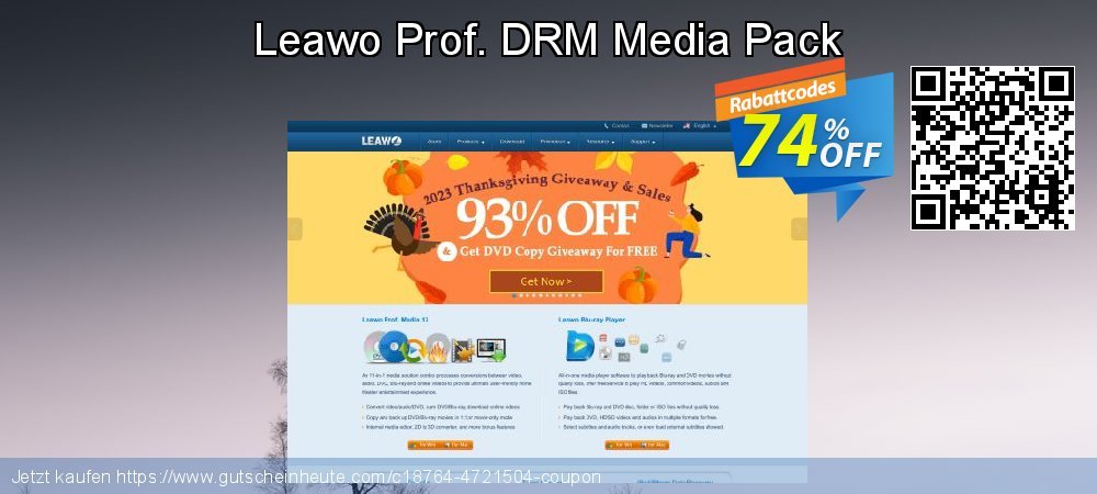 Leawo Prof. DRM Media Pack umwerfende Preisreduzierung Bildschirmfoto
