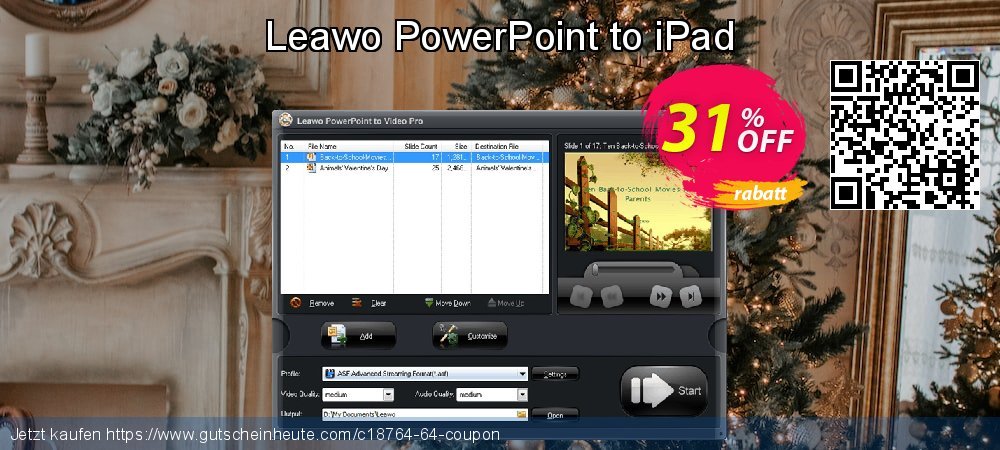 Leawo PowerPoint to iPad wundervoll Ausverkauf Bildschirmfoto