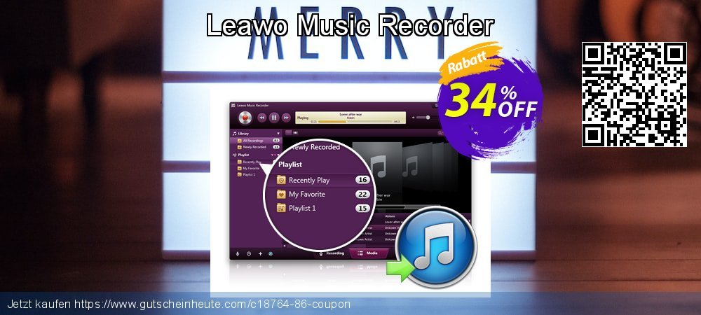 Leawo Music Recorder erstaunlich Beförderung Bildschirmfoto