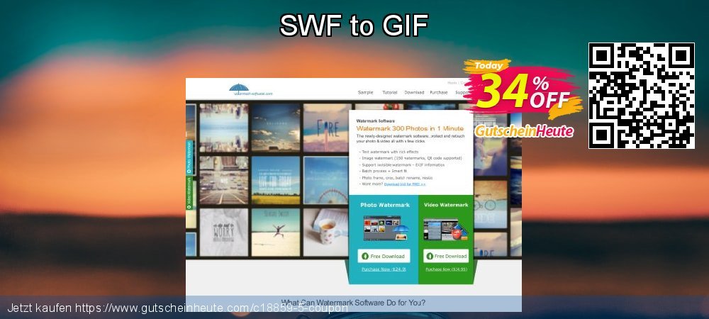 SWF to GIF ausschließlich Preisnachlässe Bildschirmfoto