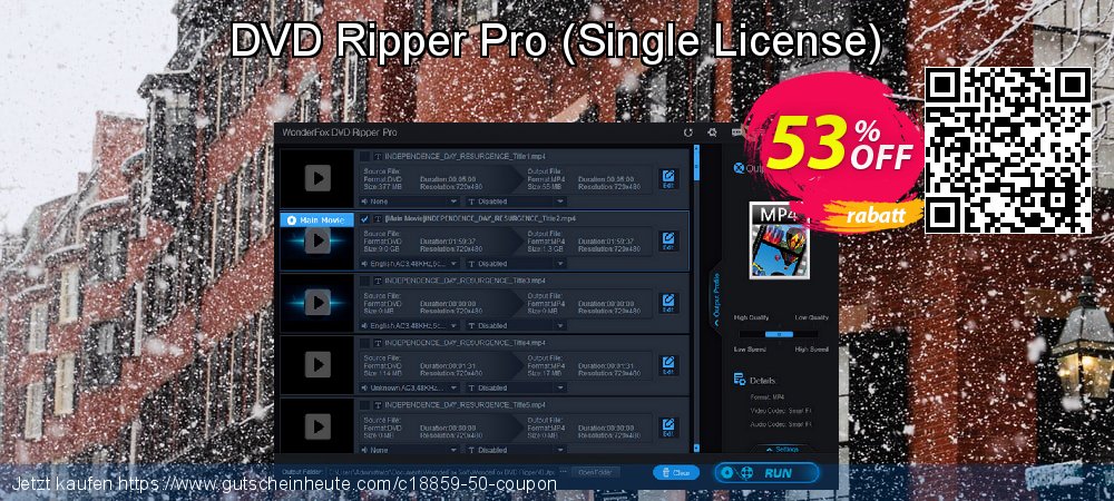 DVD Ripper Pro - Single License  verblüffend Verkaufsförderung Bildschirmfoto