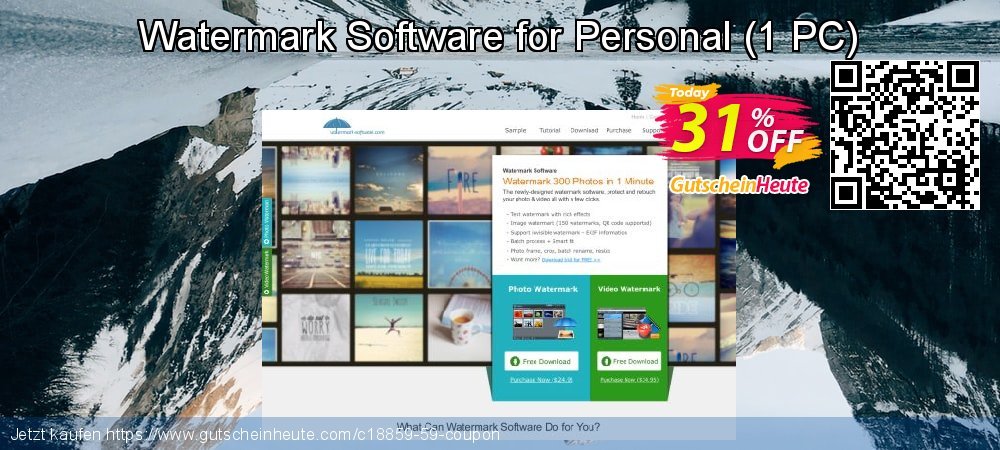 Watermark Software for Personal - 1 PC  aufregenden Ermäßigungen Bildschirmfoto