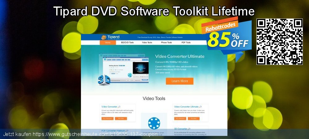 Tipard DVD Software Toolkit Lifetime ausschließenden Ermäßigungen Bildschirmfoto