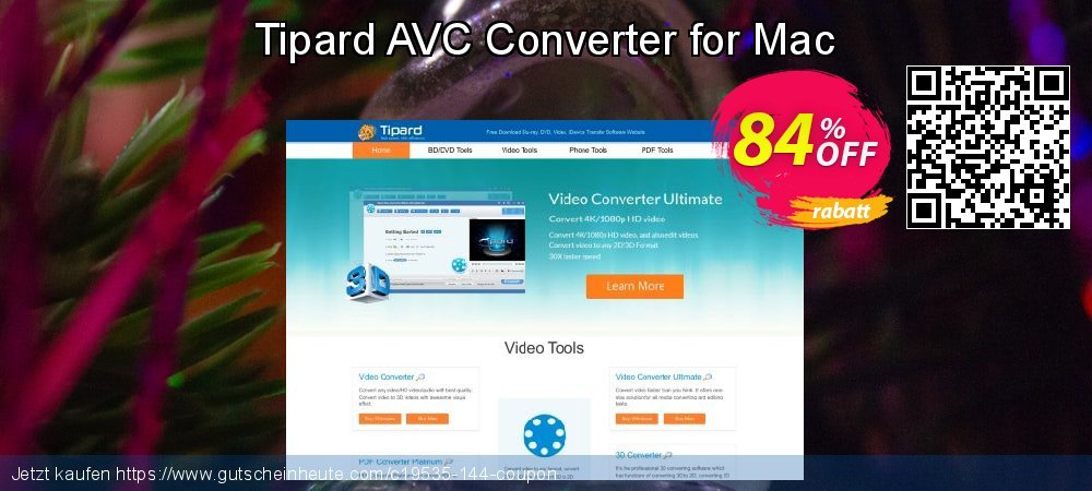 Tipard AVC Converter for Mac wunderbar Disagio Bildschirmfoto