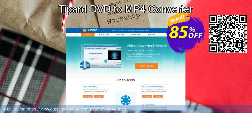 Tipard DVD to MP4 Converter uneingeschränkt Ermäßigungen Bildschirmfoto