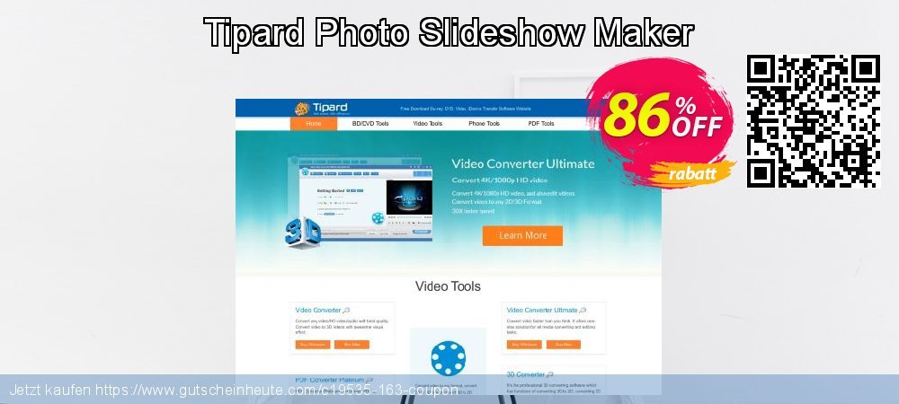 Tipard Photo Slideshow Maker spitze Ausverkauf Bildschirmfoto
