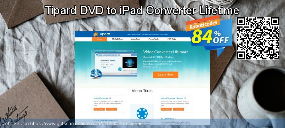 Tipard DVD to iPad Converter Lifetime super Ermäßigung Bildschirmfoto