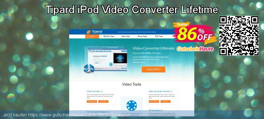 Tipard iPod Video Converter Lifetime ausschließlich Außendienst-Promotions Bildschirmfoto