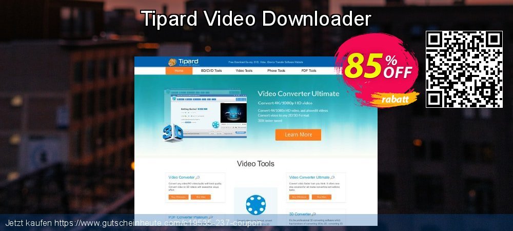Tipard Video Downloader wunderbar Sale Aktionen Bildschirmfoto