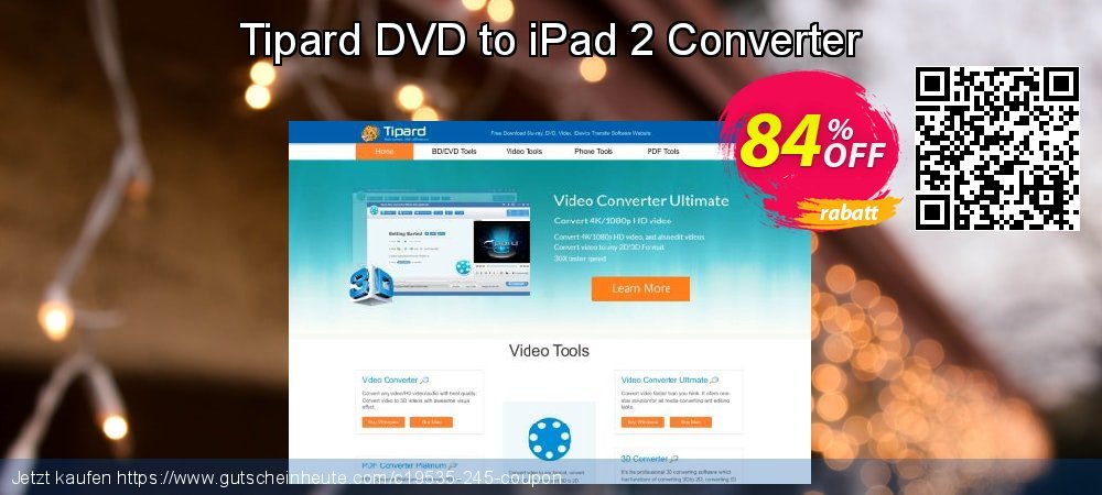 Tipard DVD to iPad 2 Converter verwunderlich Ermäßigung Bildschirmfoto