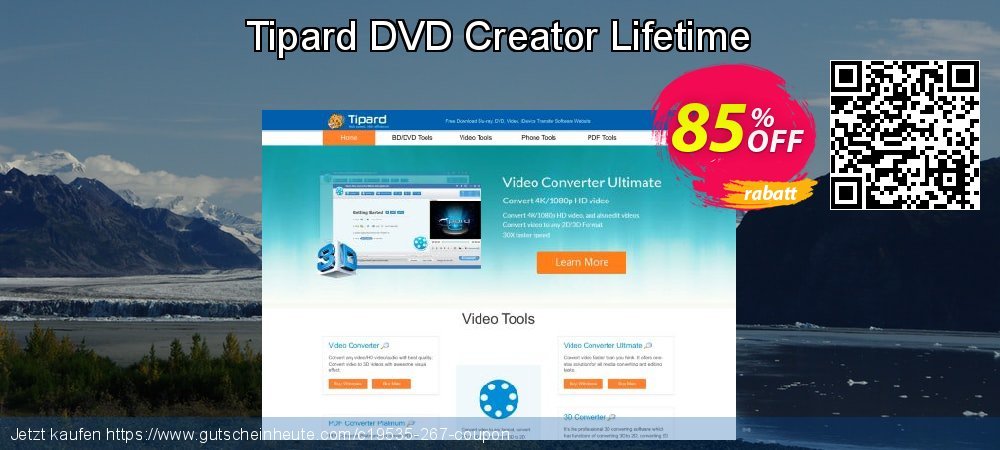 Tipard DVD Creator Lifetime großartig Preisreduzierung Bildschirmfoto