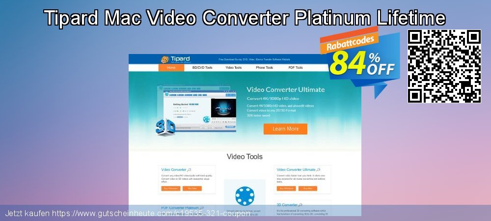 Tipard Mac Video Converter Platinum Lifetime uneingeschränkt Beförderung Bildschirmfoto