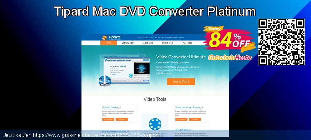 Tipard Mac DVD Converter Platinum ausschließlich Sale Aktionen Bildschirmfoto