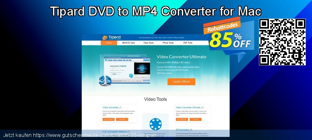 Tipard DVD to MP4 Converter for Mac verwunderlich Ermäßigungen Bildschirmfoto
