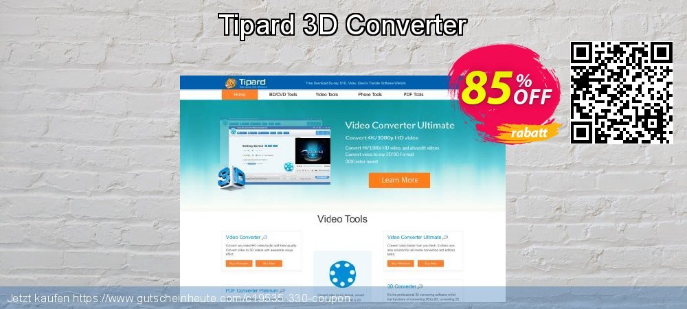 Tipard 3D Converter wunderbar Ermäßigung Bildschirmfoto