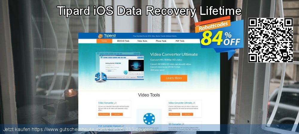 Tipard iOS Data Recovery Lifetime wunderschön Ausverkauf Bildschirmfoto