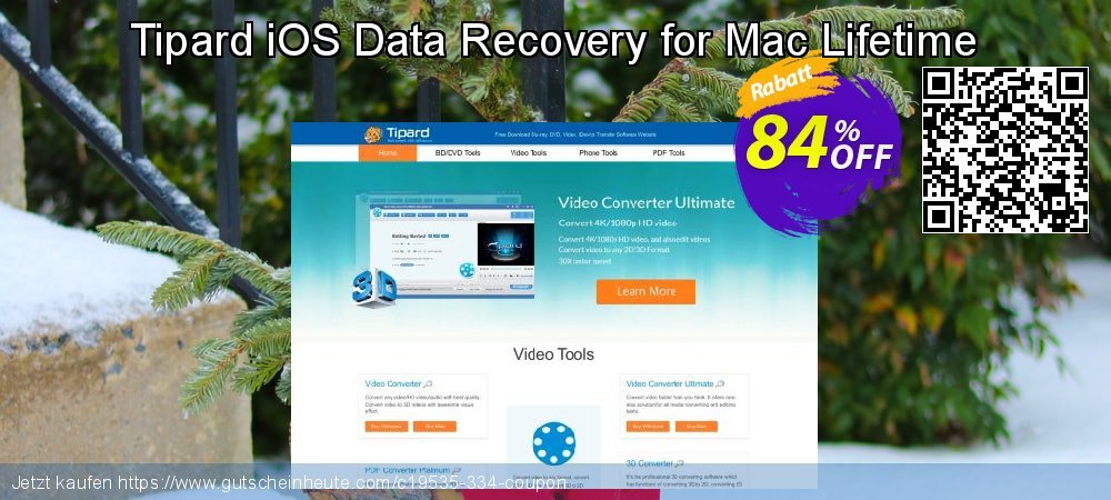 Tipard iOS Data Recovery for Mac Lifetime verblüffend Außendienst-Promotions Bildschirmfoto