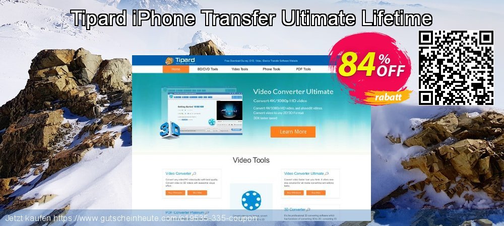 Tipard iPhone Transfer Ultimate Lifetime wundervoll Preisreduzierung Bildschirmfoto
