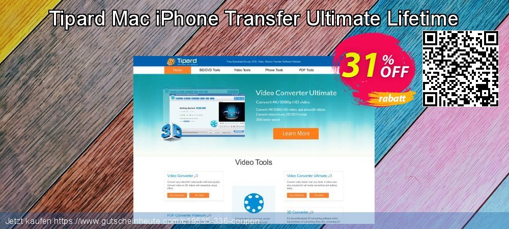Tipard Mac iPhone Transfer Ultimate Lifetime überraschend Preisnachlass Bildschirmfoto