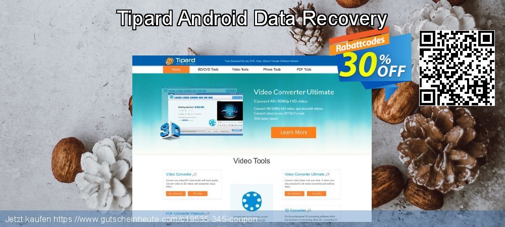 Tipard Android Data Recovery umwerfenden Nachlass Bildschirmfoto