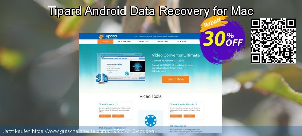 Tipard Android Data Recovery for Mac geniale Diskont Bildschirmfoto