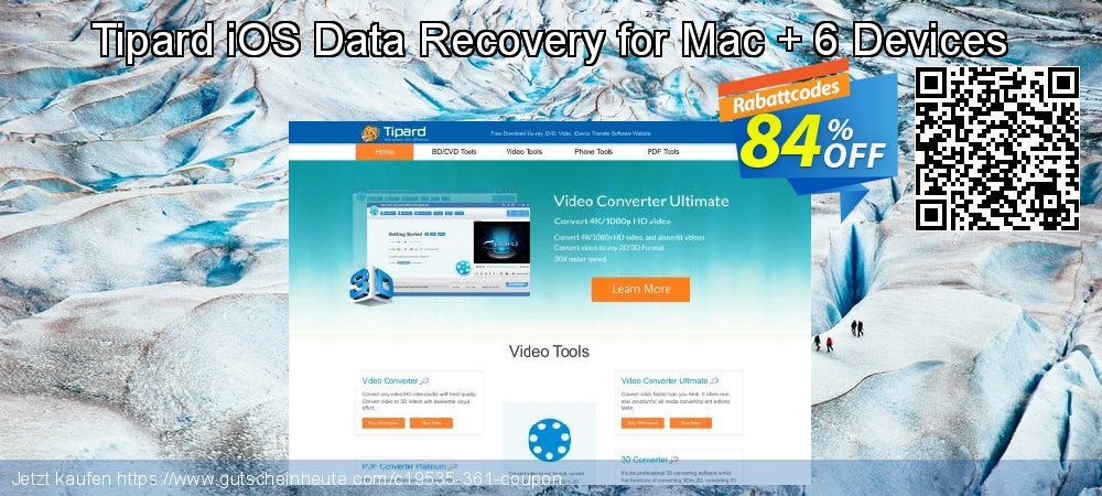 Tipard iOS Data Recovery for Mac + 6 Devices wunderbar Promotionsangebot Bildschirmfoto