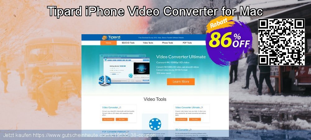 Tipard iPhone Video Converter for Mac aufregenden Diskont Bildschirmfoto