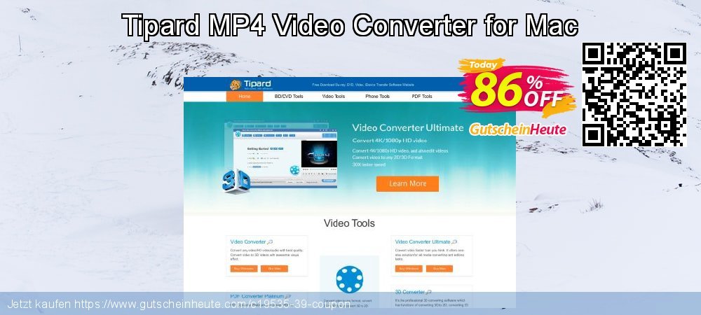 Tipard MP4 Video Converter for Mac umwerfende Ermäßigung Bildschirmfoto