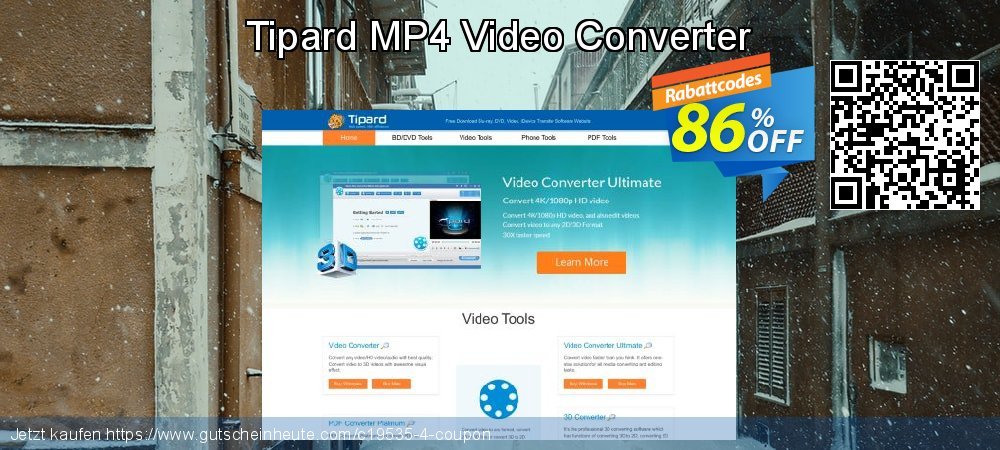 Tipard MP4 Video Converter besten Preisnachlass Bildschirmfoto