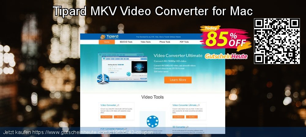 Tipard MKV Video Converter for Mac aufregende Ausverkauf Bildschirmfoto