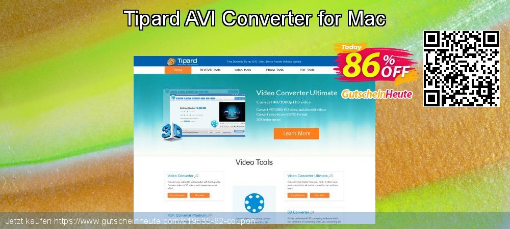 Tipard AVI Converter for Mac überraschend Preisnachlass Bildschirmfoto
