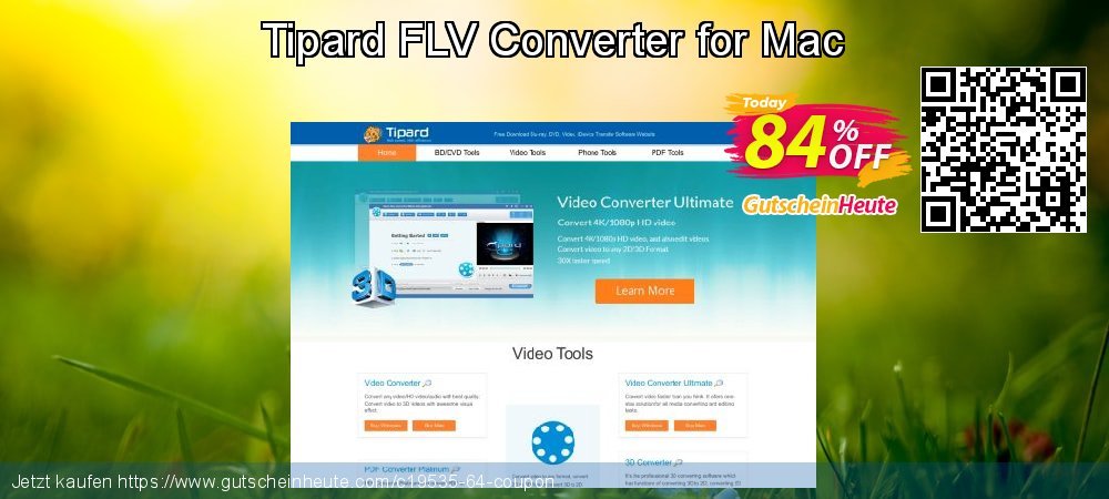 Tipard FLV Converter for Mac verwunderlich Beförderung Bildschirmfoto