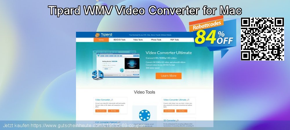 Tipard WMV Video Converter for Mac aufregenden Angebote Bildschirmfoto