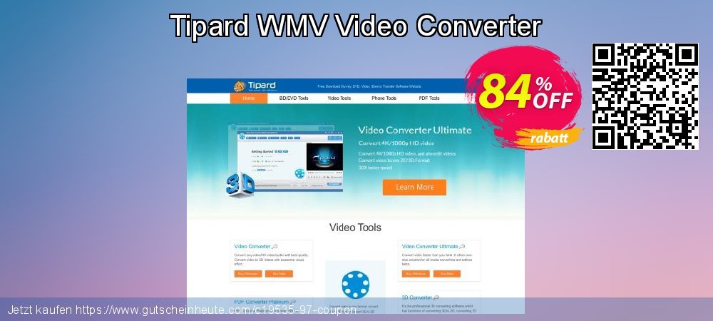 Tipard WMV Video Converter Exzellent Förderung Bildschirmfoto
