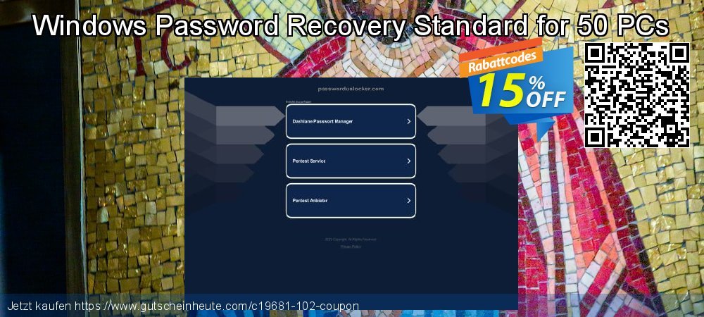 Windows Password Recovery Standard for 50 PCs faszinierende Diskont Bildschirmfoto