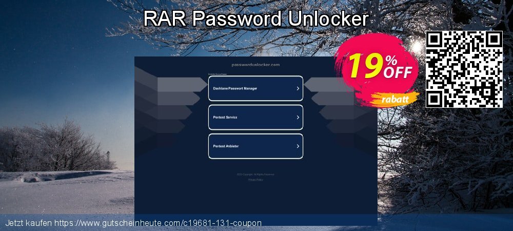 RAR Password Unlocker Exzellent Ermäßigungen Bildschirmfoto