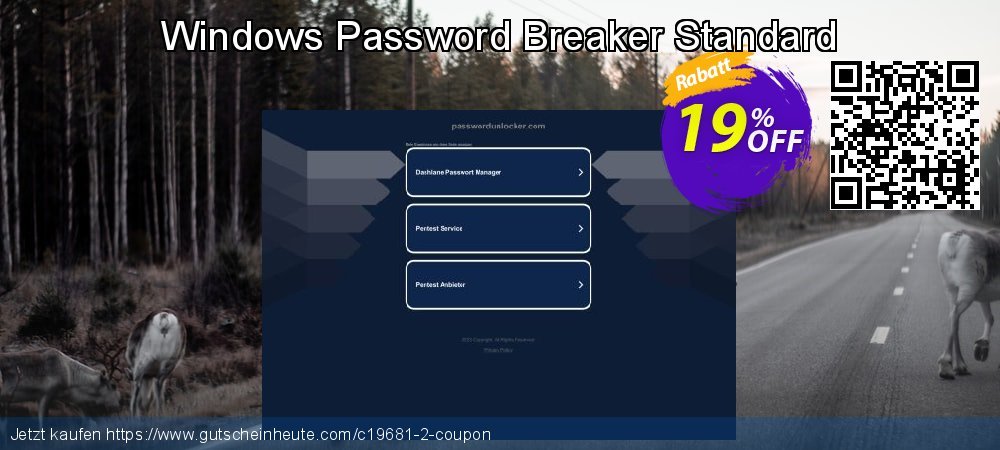 Windows Password Breaker Standard unglaublich Außendienst-Promotions Bildschirmfoto