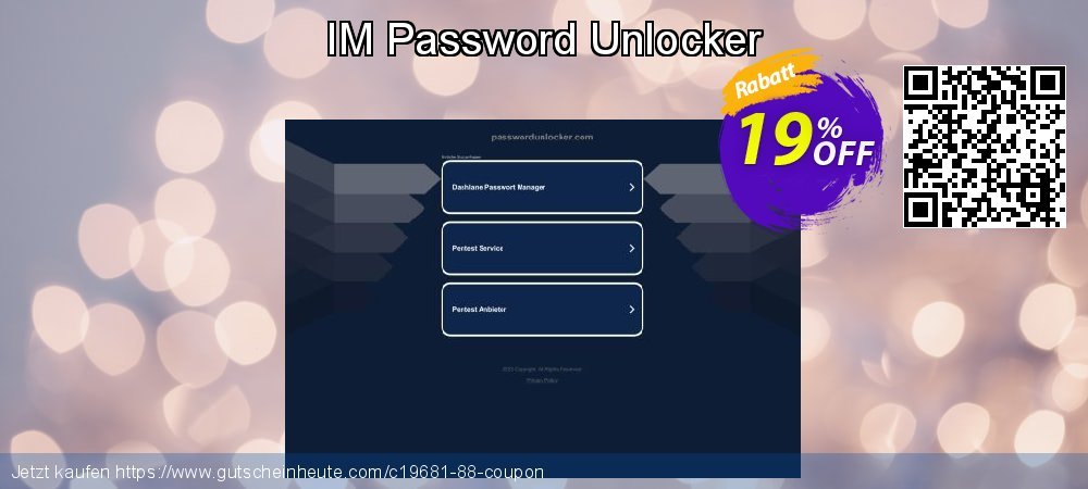 IM Password Unlocker super Promotionsangebot Bildschirmfoto