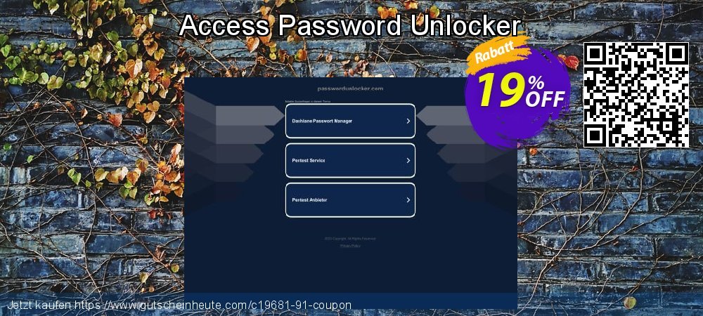 Access Password Unlocker wundervoll Ermäßigung Bildschirmfoto