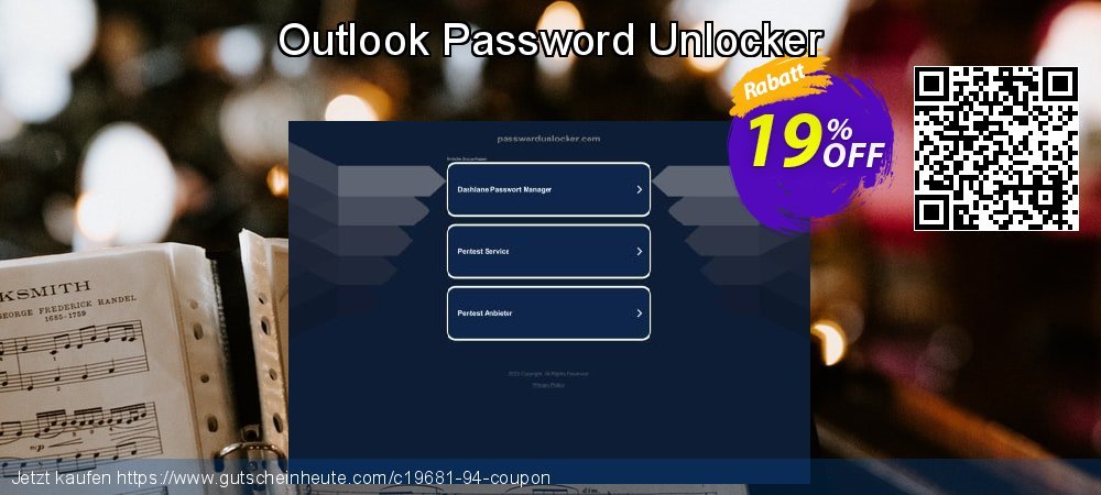 Outlook Password Unlocker verwunderlich Ausverkauf Bildschirmfoto