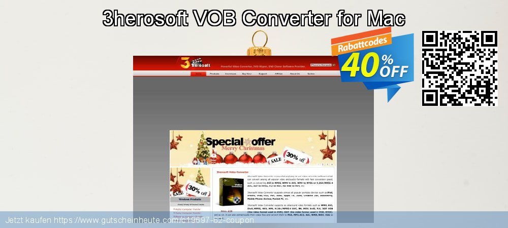 3herosoft VOB Converter for Mac ausschließlich Außendienst-Promotions Bildschirmfoto