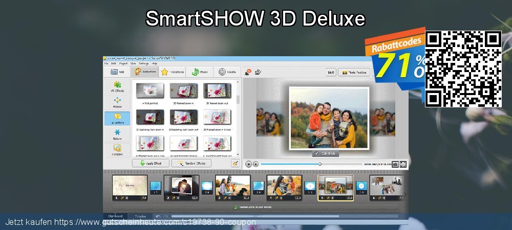 SmartSHOW 3D Deluxe fantastisch Verkaufsförderung Bildschirmfoto