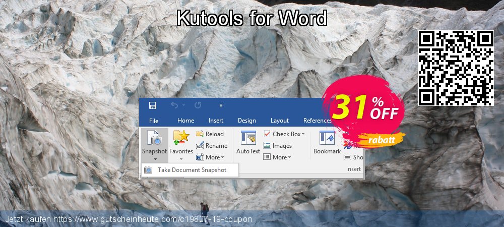 Kutools for Word ausschließlich Beförderung Bildschirmfoto