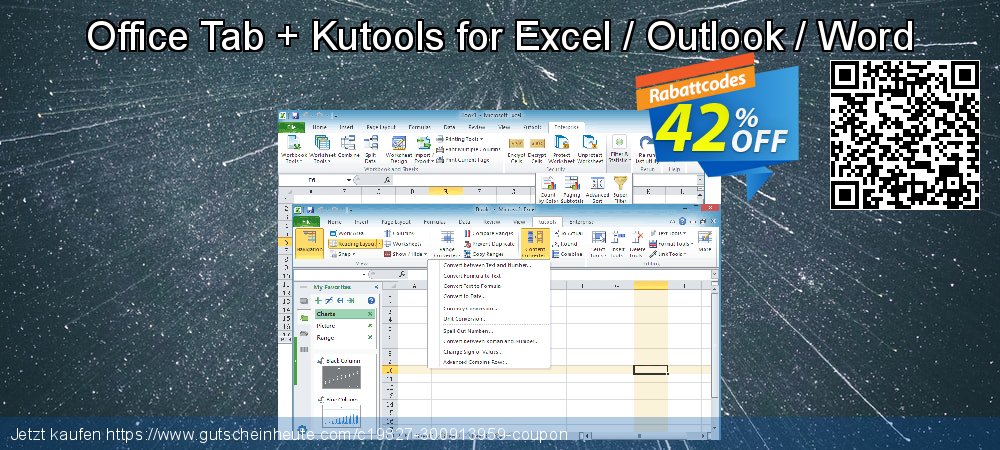 Office Tab + Kutools for Excel / Outlook / Word formidable Disagio Bildschirmfoto