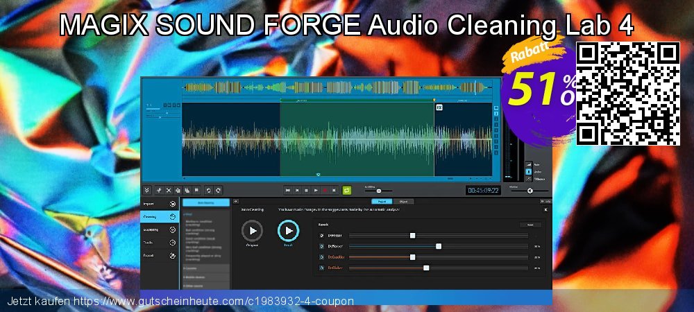 MAGIX SOUND FORGE Audio Cleaning Lab 4 verwunderlich Ermäßigung Bildschirmfoto