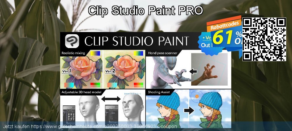 Clip Studio Paint PRO verblüffend Diskont Bildschirmfoto