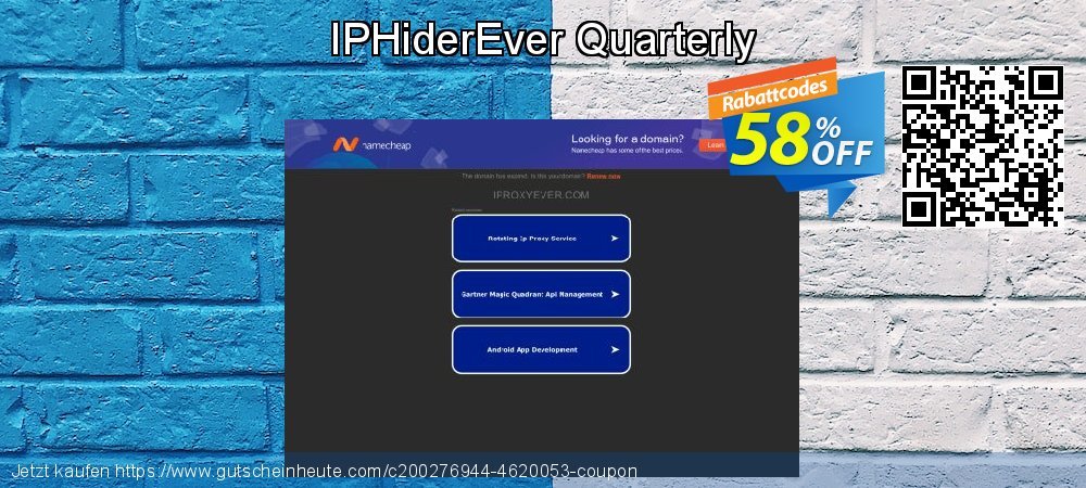 IPHiderEver Quarterly klasse Preisreduzierung Bildschirmfoto