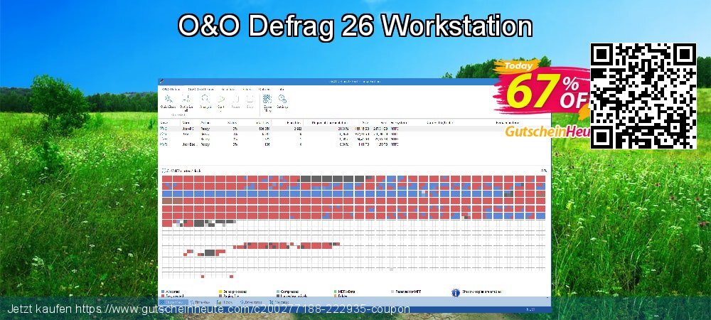 O&O Defrag 26 Workstation faszinierende Außendienst-Promotions Bildschirmfoto