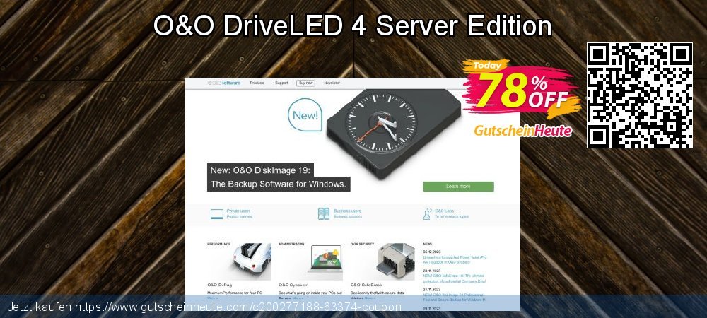 O&O DriveLED 4 Server Edition klasse Verkaufsförderung Bildschirmfoto