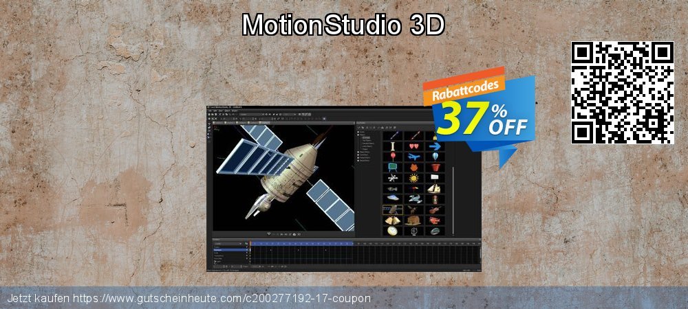 MotionStudio 3D exklusiv Preisnachlass Bildschirmfoto